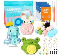 Bohrma Crochet kit Uncinetto per principianti kit Animali all'uncinetto fai-da-te Kit amigurumi principianti video di istruzioni passo con Pennarello Punto Filato Artigianato Fai-da-Te