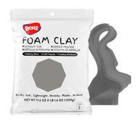 BOHS Argilla da Modellare in Schiuma Grigio - Squishy, Morbida, Asciugatura all'Aria - per Progetto Scolastico, Cosplay, Finto Dolce, Forniture per Slime - 1.1 Lbs/500 Grammi