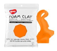BOHS Argilla di schiuma modellante arancione - Squishy, morbida, asciugabile all'aria - per progetti scolastici, cosplay, falso forno, forniture di melma - 0,5 kg/500 grammi