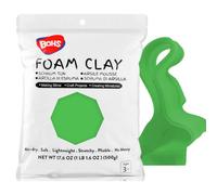 BOHS Argilla di Schiuma Verde per Modellare - Morbida, Soffice, Asciugatura all'Aria - per Progetti Scolastici, Cosplay, Dolci Finti, Forniture per Slime - 1.1 lbs/500 grammi