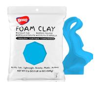 BOHS Argilla in Schiuma Modellabile Azzurro Cielo 500 g - Morbida, Asciugatura all’Aria - per Specchio Floreale, Cosplay, Torte Finte, Slime