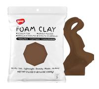 BOHS Argilla Modellabile Marrone - Morbida, Soffice, Asciugatura all'Aria - per Progetti Scolastici, Cosplay, Finto Forno, Materiali per Slime - 500 Grammi
