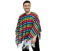 Bohue Poncho messicano Serape costume colorato Cinco De Mayo Serape Poncho messicano Fiesta Serape Poncho Celebrazioni Feste Feste Bomboniere per uomini e donne, Multicolore, Taglia unica
