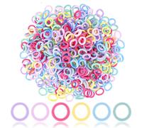 BOHUIZ 500 elastici per capelli per bambini, multicolore, senza cuciture, in morbido cotone senza cuciture, per bambine e bambini, accessori colorati elastici per coda di cavallo
