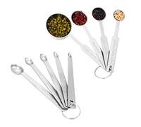 BOHUIZ Set di 9 cucchiai dosatori in acciaio inox, piccoli cucchiai dosatori per cucinare la cottura, cucchiaino da tè mini cucchiaino, 1/64 1/32 1/16 1/8 1/4 1/2 1 cucchiaino e 1 cucchiaio