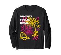 Boicottare i Social Media (Digital Detox) (Grafica Graffiti) Maglia a Manica