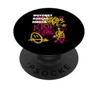Boicottare i social media (Digital Detox) (Grafica graffiti) PopSockets PopGrip Adesivo