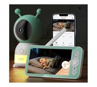 BOIFUN 2K Baby Monitor WiFi, Telecamera 360° con Luci Notturne e Display LCD 5" 3MP, Controllo da App e Monitor, Auto Tracking, Rilevamento Movimento e Suono IA