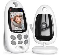 BOIFUN 480P Baby Monitor con telecamera, videocitofono, visione notturna, VOX, comunicazione bidirezionale, sensore di temperatura, ricaricabile