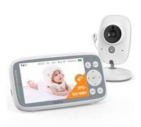 BOIFUN Baby Monitor, Videocamera Neonati Schermo da 4 '', 2000mAh Batteria Ricaricabile, VOX Rilevamento Del Suono, Rilevazione della temperatura e dell'umidità, Visione Notturna, Supporto Ninne Nanne