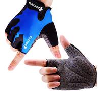 boildeg Guanti da Ciclismo in Tessuto Traspirante e Resistente (Blu, L)