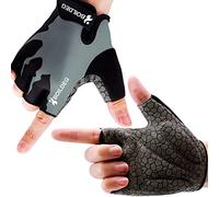 boildeg Guanti da Ciclismo, Guanti MTB Guanti da Mountain Road Bike con Pad Antiscivolo Antiurto, Guanti da Bici Traspiranti a Mezze Dita per Uomini e Donne