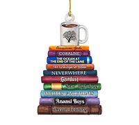 boiler Ornamento per Gli Amanti dei Libri, Ornamenti Pendenti per L'Albero di Natale Ciondolo per Libreria Regali per La Decorazione della Biblioteca Pendenti per Specchietto Retrovisore per Natale