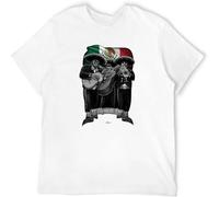 BOINAITS El Mariachi Loco Viva Mexico Chicano Lowrider Art DGA David Gonzales Mens Short Sleeve T Shirt White XL