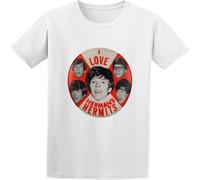 BOINAITS Herman' Hermits I Love T-Shirt Fit Casual Graphic Tops White L