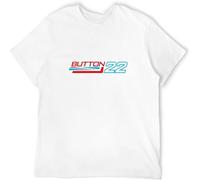 BOINAITS Jenson Button 22 Motor Racing Mens T-Shirt White XL