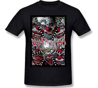 BOINAITS Killer Klowns from Outer Space Men's Basic Super Soft Cotton T-Shirt Summer Black XL