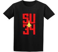 BOINAITS Men's Sukhoi su 34 2 T-Shirts Fit Casual Graphic Tops Black S