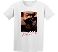 BOINAITS Men's They Live Science Fiction Horror Satire Movie Poster Cotton T Shirt White XXL