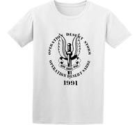 BOINAITS Operation Desert Storm Who Dares Wins Cotton Men Adult Short Sleeve T Shirt White XL