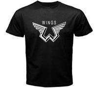 BOINAITS Paul Men's Tee McCartney Wings Logo The Beatle T-Shirt Black XXL