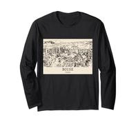 Boise, Idaho, Vendemmia, Orizzonte, Disegno Maglia a Manica