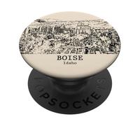Boise, idaho, vendemmia, orizzonte, disegno PopSockets PopGrip Adesivo