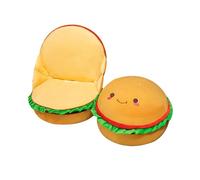 boiszeda Cuscino per seduta Hamburger, Grazioso cuscino di peluche Hamburger, per divano, decorazione soggiorno, zona lettura