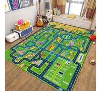boiszeda Tappeti da gioco con numeri e Antiscivolo Tappeto rettangolare grande da gioco per bambini Tappeto decorativo con mappa stradale della città per camera da letto Ragazzi adolescenti