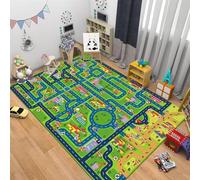 boiszeda Tappeti da gioco con numeri e Antiscivolo Tappeto rettangolare grande da gioco per bambini Tappeto decorativo con mappa stradale della città per camera da letto Ragazzi adolescenti