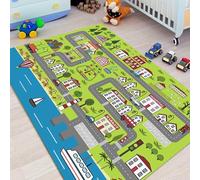 boiszeda Tappeti da gioco con numeri e Antiscivolo Tappeto rettangolare grande da gioco per bambini Tappeto decorativo con mappa stradale della città per camera da letto Ragazzi adolescenti