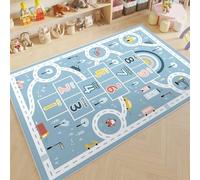 boiszeda Tappeti da gioco con numeri e Antiscivolo Tappeto rettangolare grande da gioco per bambini Tappeto decorativo con mappa stradale della città per camera da letto Ragazzi adolescenti