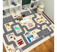 boiszeda Tappeti da gioco con numeri e Antiscivolo Tappeto rettangolare grande da gioco per bambini Tappeto decorativo con mappa stradale della città per camera da letto Ragazzi adolescenti