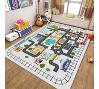 boiszeda Tappeti da gioco con numeri e Antiscivolo Tappeto rettangolare grande da gioco per bambini Tappeto decorativo con mappa stradale della città per camera da letto Ragazzi adolescenti