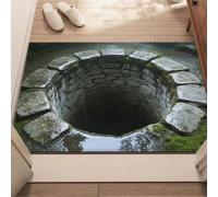 boiszeda Tappeto 3D Illusione Tappeto ad Illusione Ottica Effetto Crepa | Tappeto 3D Illusione È Uno Zerbino Halloween Festivo E Una Decorazione Autunnale Per Il Tuo Soggiorno E Ingresso