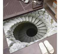 boiszeda Tappeto 3D Illusione Tappeto ad Illusione Ottica Effetto Crepa | Tappeto 3D Illusione È Uno Zerbino Halloween Festivo E Una Decorazione Autunnale Per Il Tuo Soggiorno E Ingresso