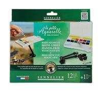BOITE AQUARELLE MAIN LIBRE 12 1/2 GODETS