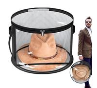 Boîte De Rangement Pour Chapeaux - Contenant Transparent Pour Chapeaux Avec Fermeture Éclair | Boîte De Rangement Pieghevole Di Grande Capacité Sac De Rangement Multifonctionnel Pour Chapeaux Pour