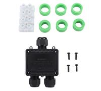 Boîte électrique résistante aux intempéries, boîte de jonction étanche IP68, boîte électrique d'étanchéité multi-entrée de câble pour multiprise, prise, minuterie, lumières de (M2068-3Y(5-14MM))