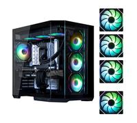 BitFenix T10 High Airflow Dual Chamber PC Gaming Case Black 4ARGB - Reverse Connection Scheda madre Compatible - 4 X Infinity Mirroring ARGB Fan (3X Reverse)-360mm AIO/GPU 420mm Support
