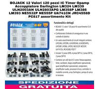 BOJACK 12 Valori 120pz IC Timer Opamp Accoppiatore Darlington LM324 LM339 Ecc