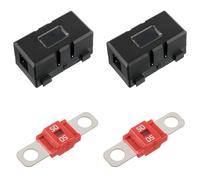 BOJACK 2 Pezzi ANS Portafusibili per Auto e 2 Pezzi Fusibili Midi Bolt-on ad Alt