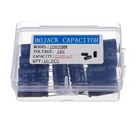 BOJACK 2200uF 16V 10x20mm Condensatori 2200 MFD 16 Volt 0,39x0,79 pollici ± 20% Condensatori elettrolitici in alluminio (confezione da 10 pezzi)
