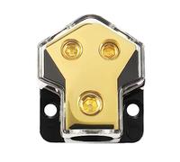 BOJACK Bloc de Distribution de Puissance pour Voitures en Cuivre 0/2/4 AWG en Entrée, 4/8 AWG en Sortie avec Distribution de Puissance à la Terre pour Systèmes Audio de Voiture (1 pièce)