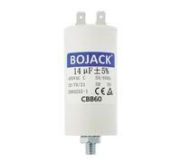 BOJACK CBB60 Condensatore di avviamento motore elettrico 14µF 450V, per pompe piscina e motori elettrici 14µF 450Volt 40x70MM, connettore M8 50/60Hz