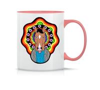 BoJack Horseman On LSD Crazy Horse Tazza da Tè da Caffè in Ceramica Classica Magica Bianca Nera Rosa 330ml