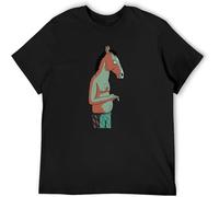 Bojack Horseman Smoking Art Series Funny Top Men T Shirt Black S