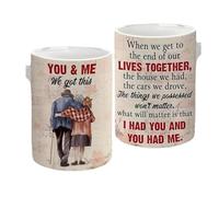 BOJHGO 2 Tazze da caffè for Coppia, Moglie e Marito, tu ed io Abbiamo preso Questa Tazza for Coppie, Compleanni e anniversari per caffè e Latte