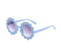 BOJHGO 20 occhiali da sole rotondi a forma di fiore for bambini, carini a margherita, protezione solare for, divertenti per feste(Blue)