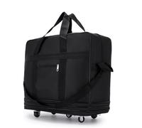 BOJHGO Borsa da viaggio for compagnia aerea pieghevole for bagagli universale di grande capacità(Black Small)